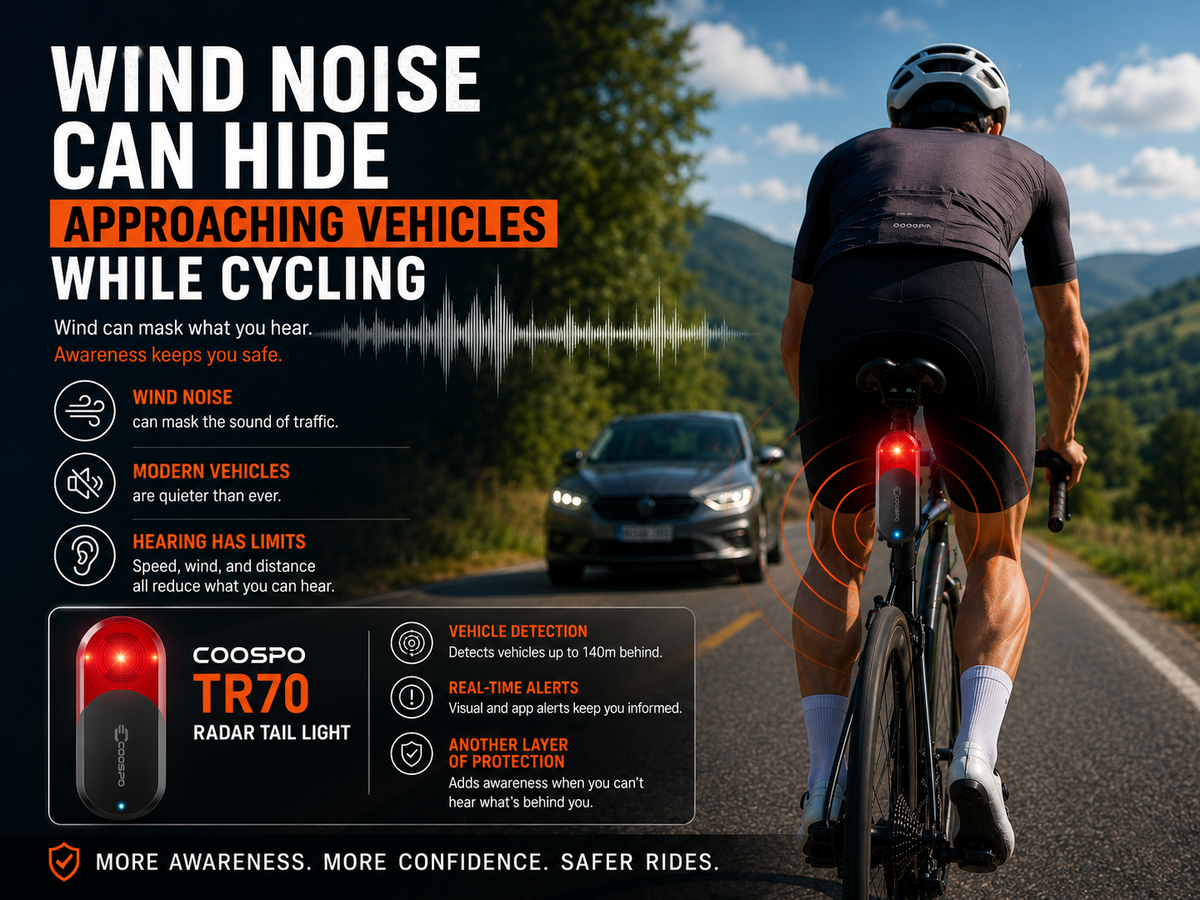 How Wind Noise Can Hide Approaching Vehicles While Cycling
