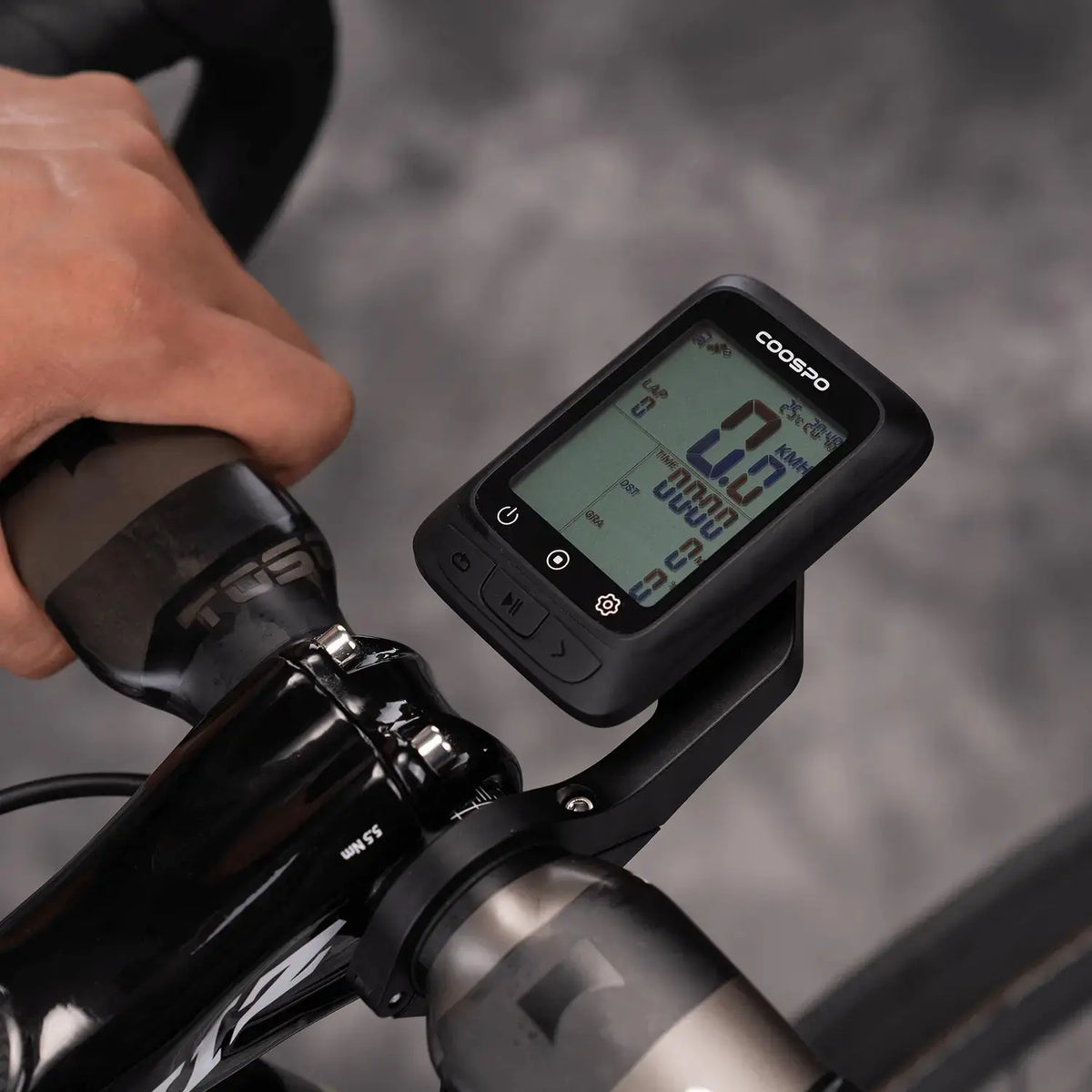 COOSPO Bike Computer GPS Wireless, ANT+ Cycling Computer GPS with Bluetooth , Multifunctional ANT+ Bicycle Computer GPS with 2.4 LCD Screen, Bike Speedometer with Auto Backlight IP67