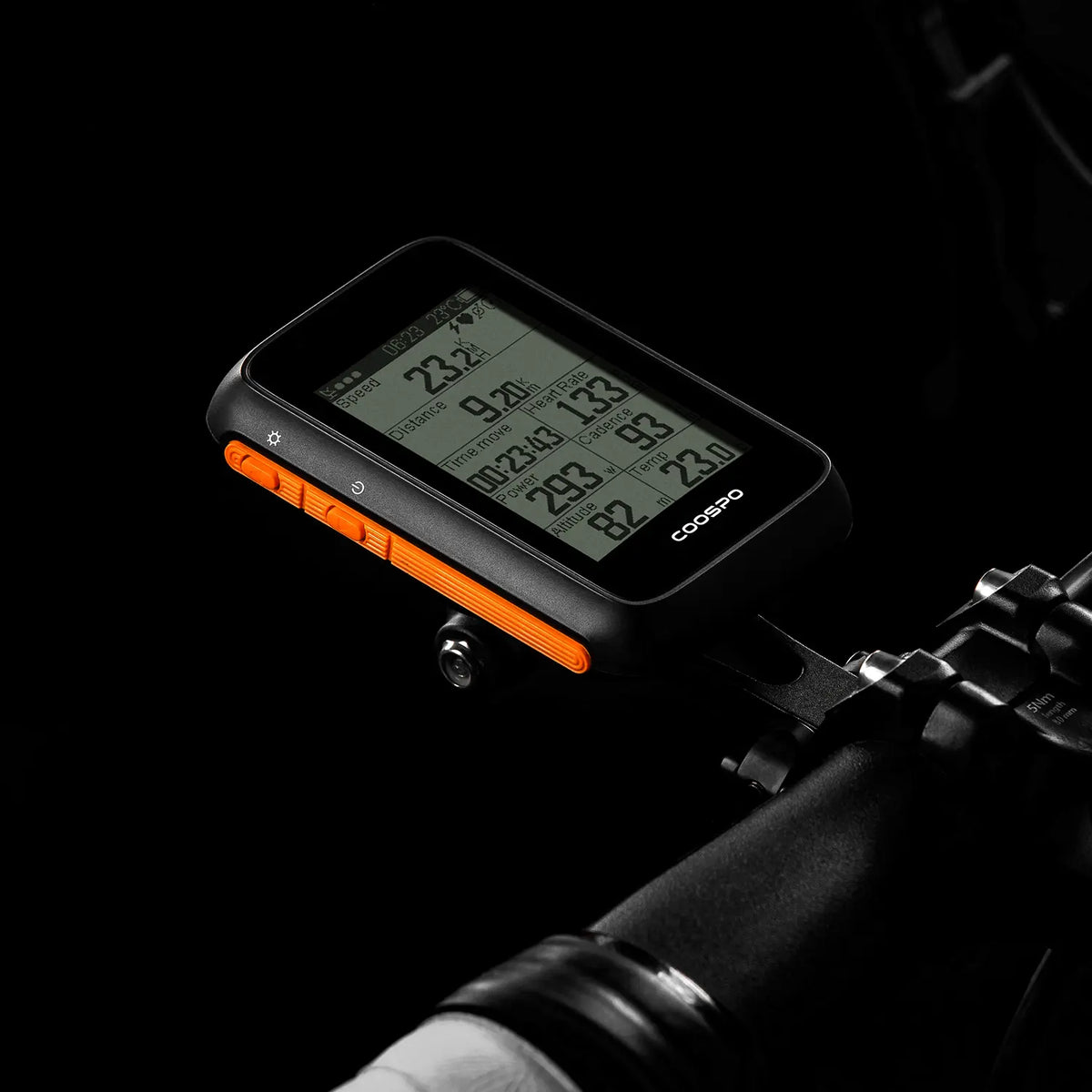 CooSpo Bike Computer Wireless GPS,Bike Speedometer with Auto Backlight,Bluetooth ANT Cycling GPS Computer,Bicycle Computer BC200 with Waterproof,Compatible with CooSporide app HR/Cad/SPD/Power Sensor