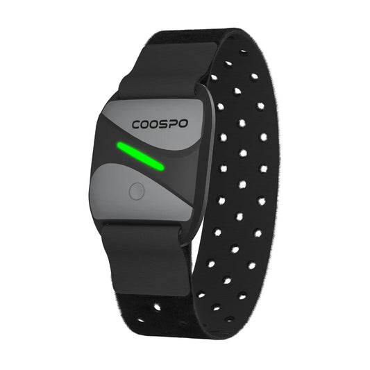 CooSpo Heart Rate Monitor,Armband Heart Rate Monitor with HR Zone Heart Rate Variability,Bluetooth4.0 & ANT+ Dual HRM Optical HR Monitor with IP67 for Peloton Strava Zwift DDP Yoga