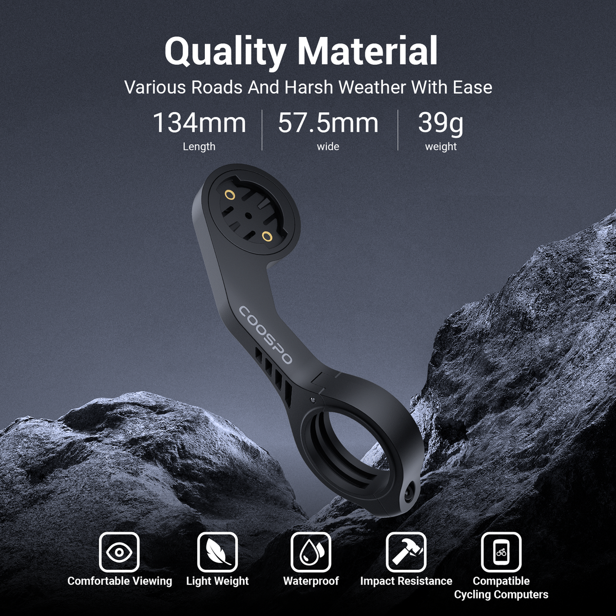 🔥MT5/MT5S Out-front Mount for Coospo/Garmin Bike Computer/Sports Camera