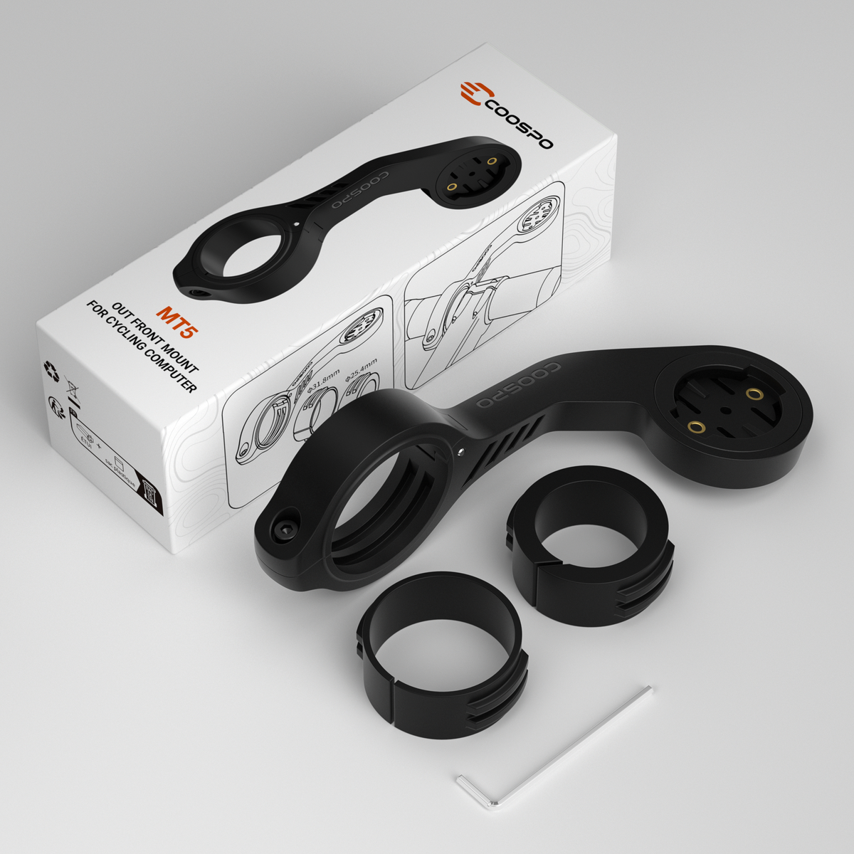 🔥MT5/MT5S Out-front Mount for Coospo/Garmin Bike Computer/Sports Camera