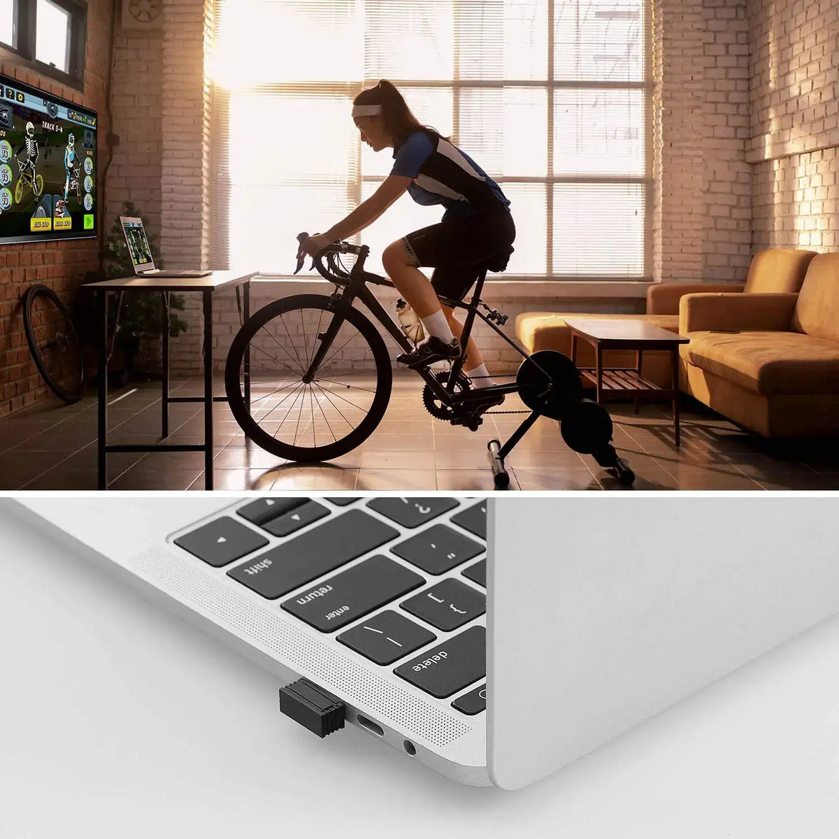 CooSpo USB ANT Stick, ANT+ Dongle for Indoor Cycling Training Data Transmission COOSPO