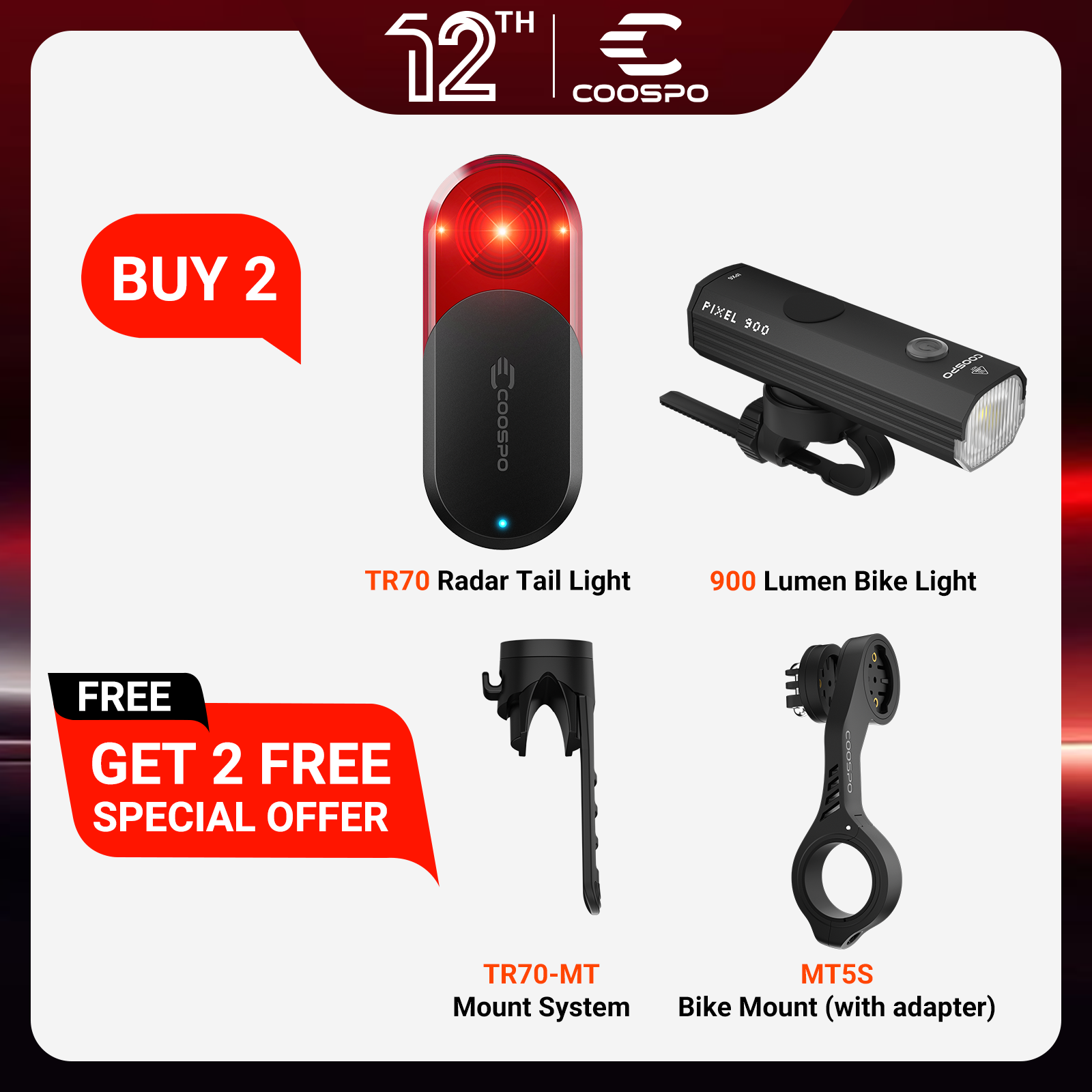 🔥TR70 Smart Radar Tail Light – COOSPO