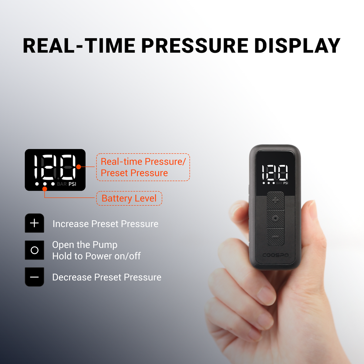🔥Coospo X1 Electric Tiny Bike Pump(PSI/Bar)