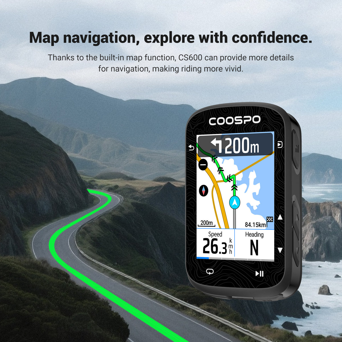 🔥REALROAD CS600 GPS Bike Computer