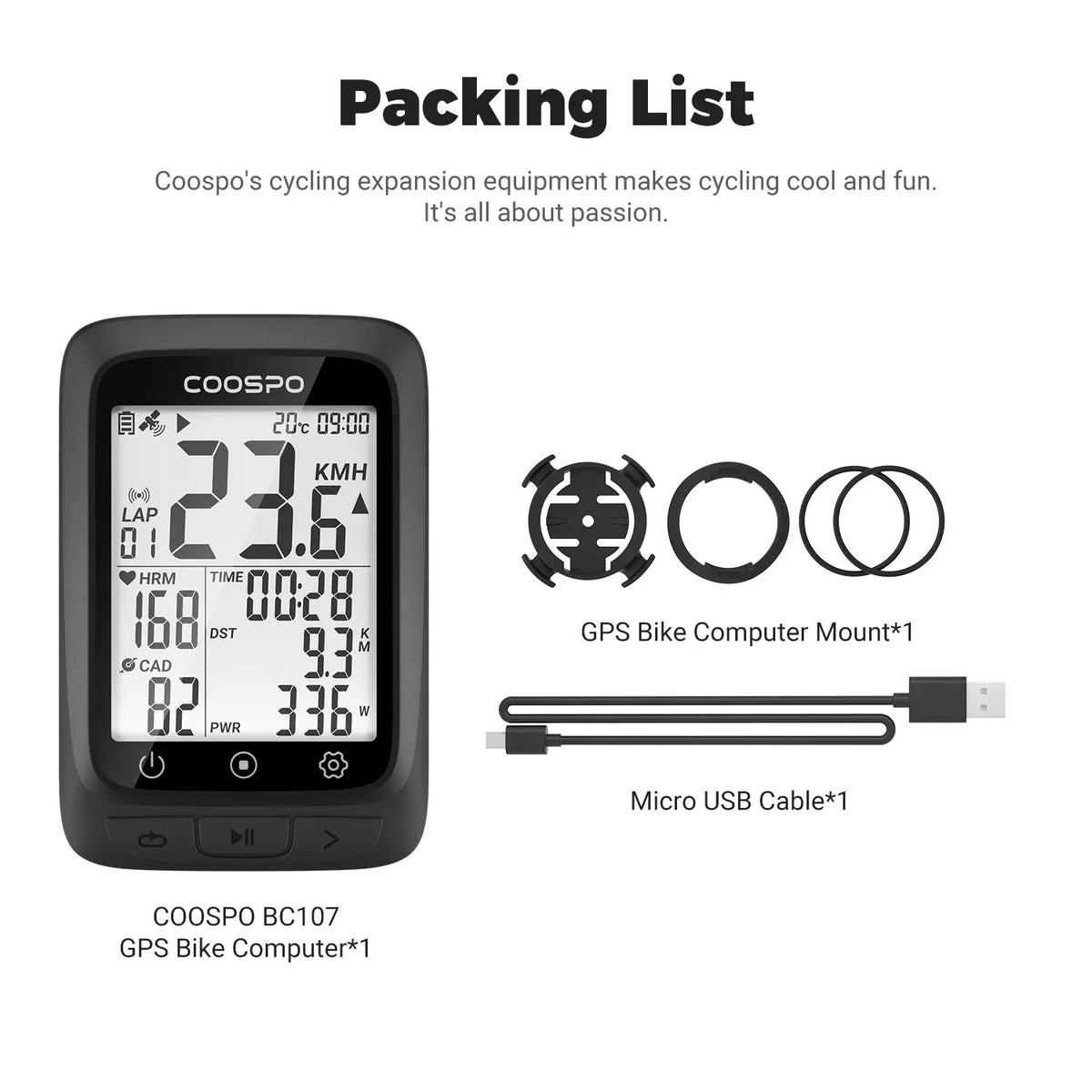BC107 Packing List