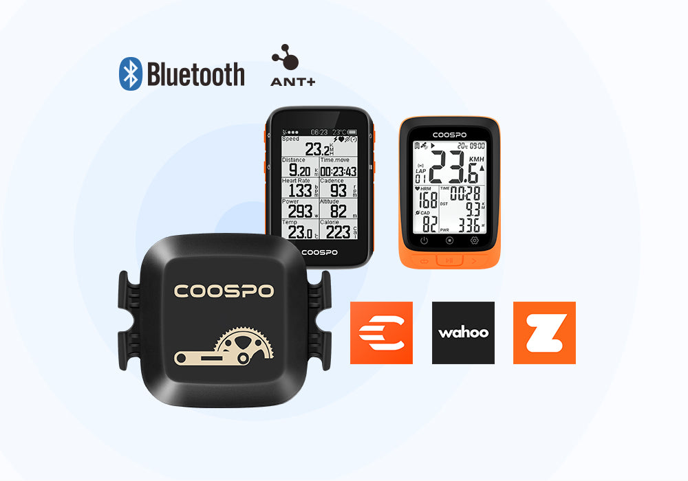 Speed Sensor CooSpo BC107 Bike Computer Sensor Bundle GPS