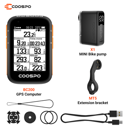CooSpo BC107 Ordinateur de vélo GPS sans fil, Ordinateur de vélo GPS ANT+ avec Bluetooth, Ordinateur CooSpo BC107 Ordinateur de vélo GPS sans fil, Ordinateur de vélo GPS ANT+ avec Bluetooth, Ordinateur