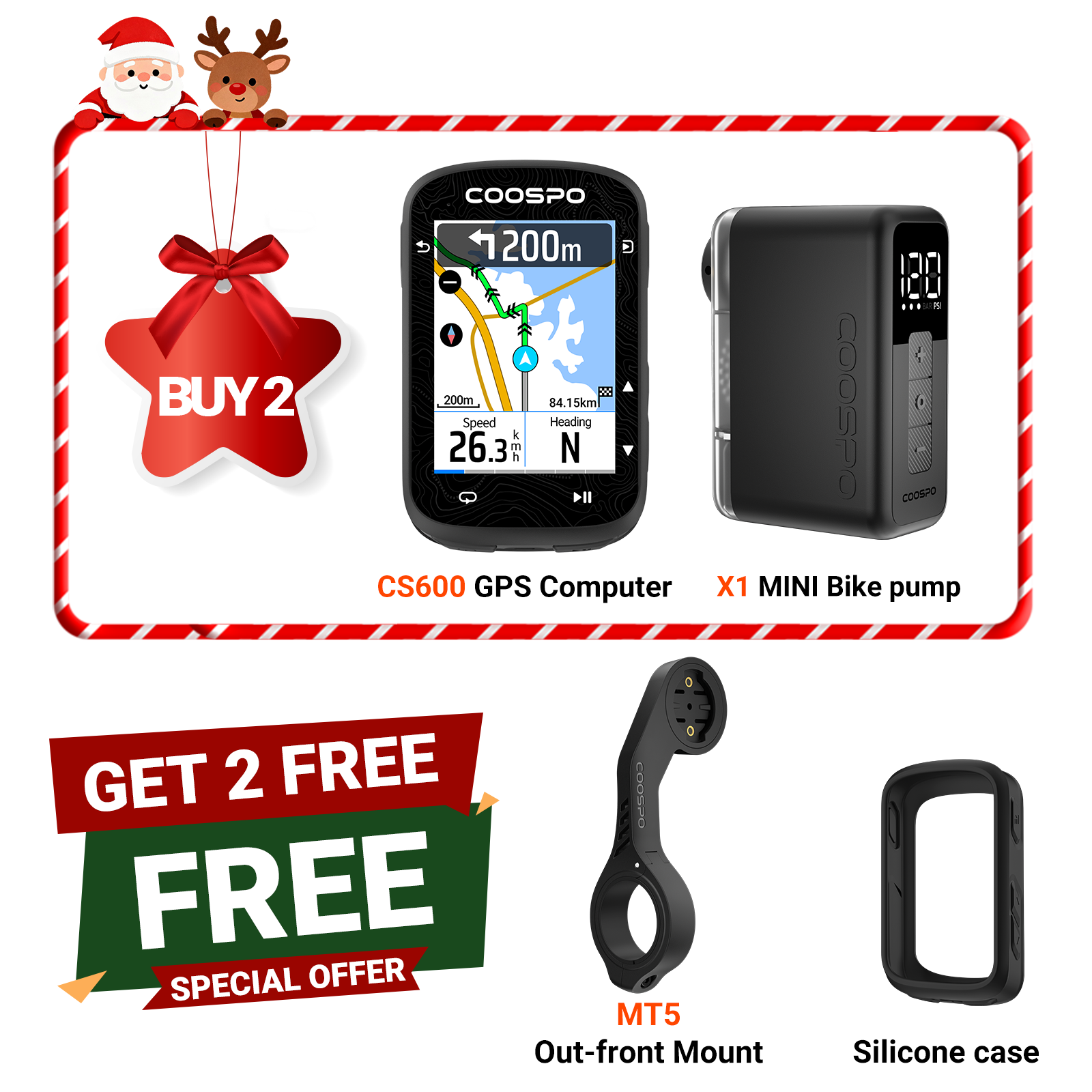 COOSPO CS600 セット サイクルコンピュータ マウント サイコン 🔥🔥REALROAD CS600 GPS Bike Computer（BUY 2 GET 2 FREE） – COOSPO