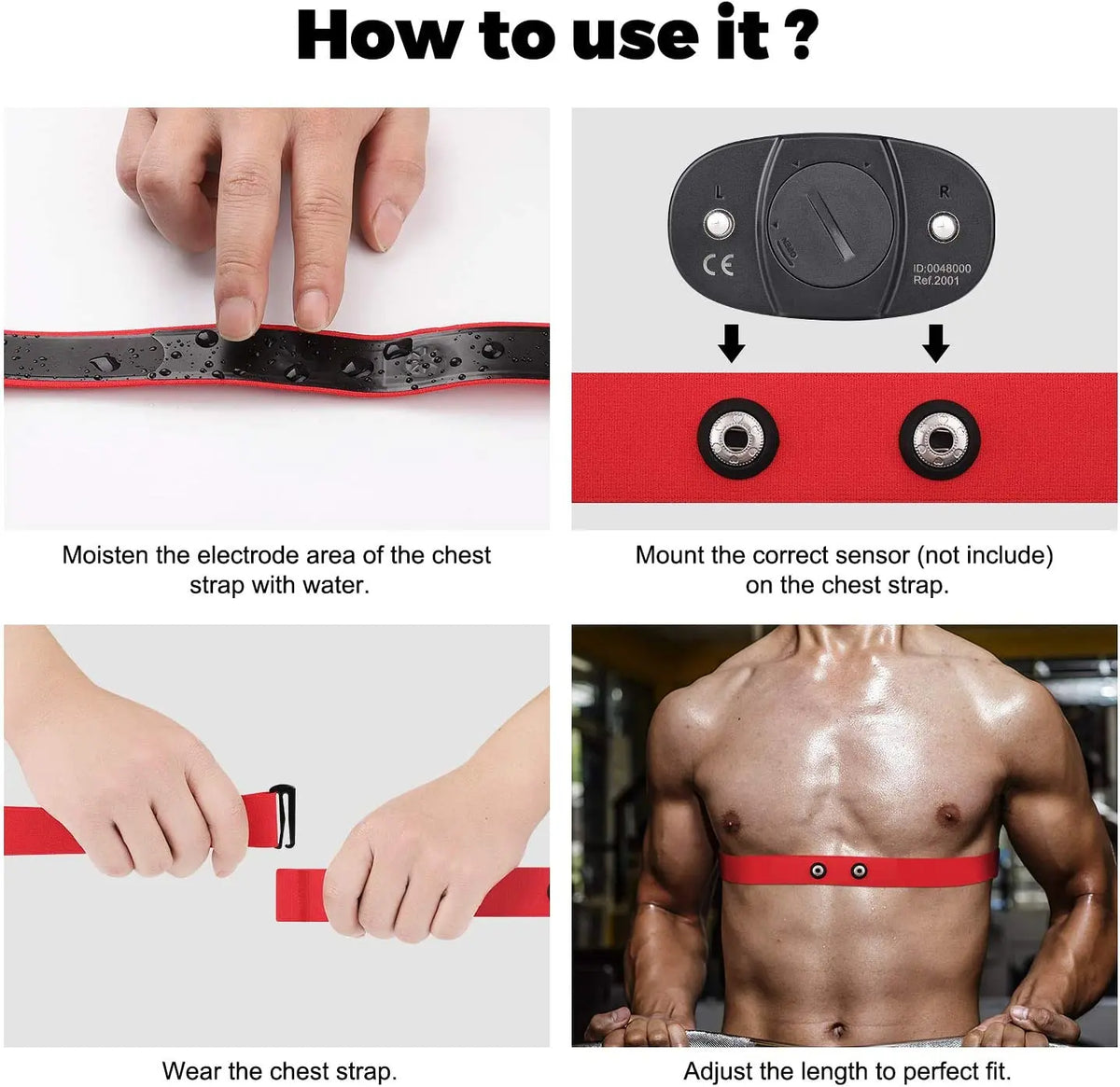 Chest Strap Replacement for Coospo H808S H6 H9Z Chest Heart Rate Monitors COOSPO
