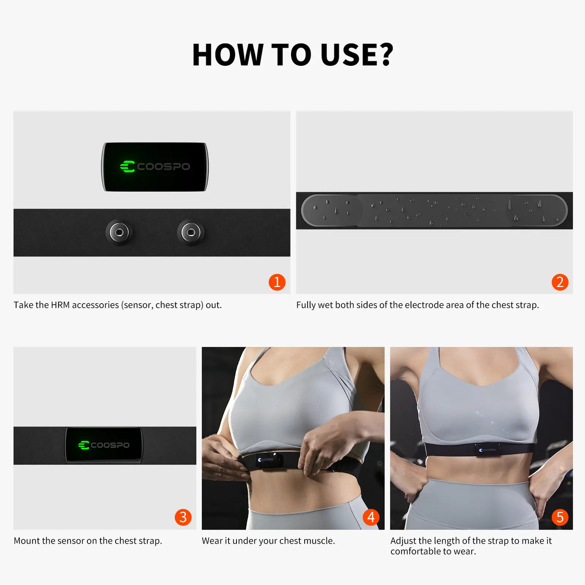 REALZONE H9Z Rechargeable Chest Heart Rate Monitor COOSPO