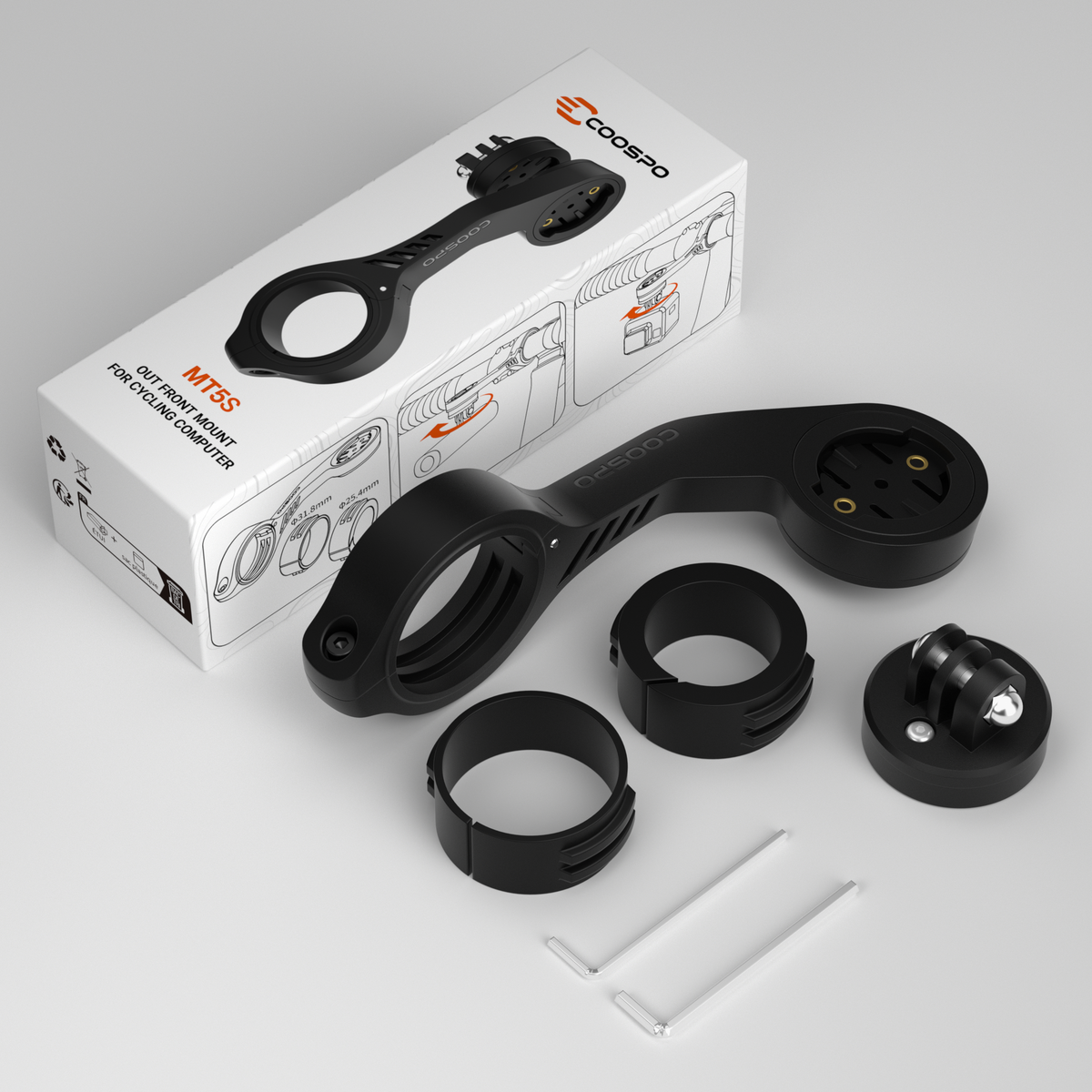 🔥MT5/MT5S Out-front Mount for Coospo/Garmin Bike Computer/Sports Camera