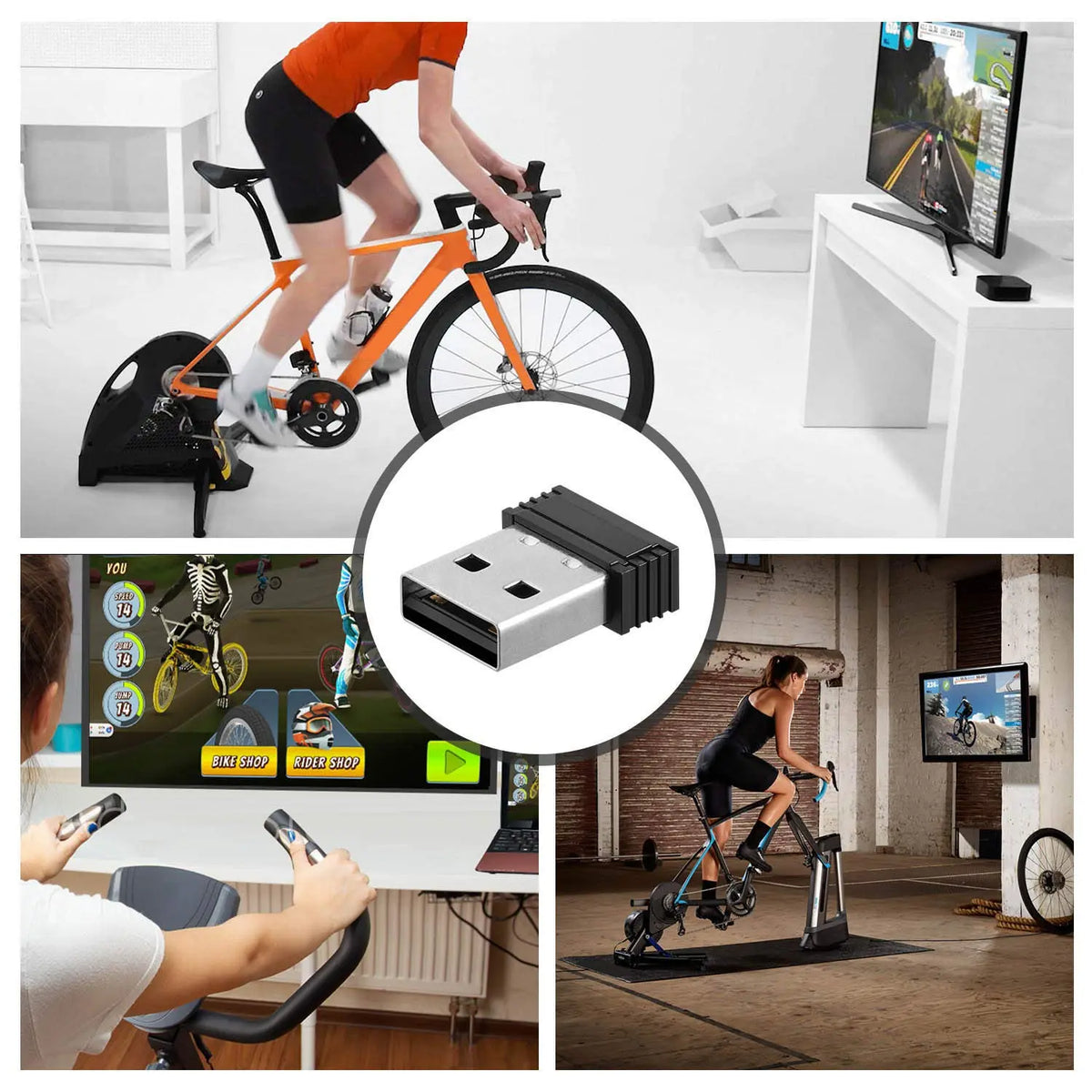 CooSpo USB ANT Stick, ANT+ Dongle for Indoor Cycling Training Data Transmission COOSPO