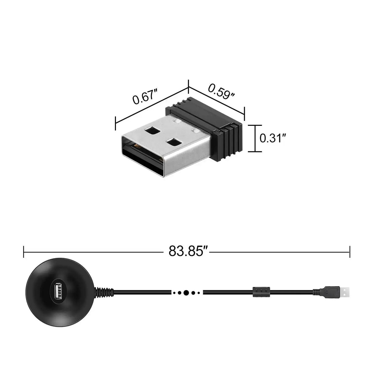 CooSpo USB ANT Stick, ANT+ Dongle for Indoor Cycling Training Data Transmission COOSPO